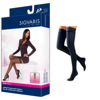 EverSheer Thigh High with Grip-Top, 20-30, Medium, Short, Closed, Dark Navy  SG782NMSW08-Pack(age)