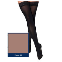 Soft Opaque Thigh-High with Grip-Top, 30-40, Medium, Long, Closed, Pecan  SG843NMLW40-Pack(age)