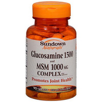 Sundown Naturals & Regular Glucosamine 1500 and MSM 1000mg Tablets  USN35563-Each