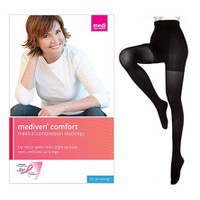 Mediven Comfort Maternity Pantyhose with Adjustable Waistband, 15-20, Closed, Ebony, Size 2  NE45352-Each