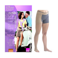 Mediven Plus Thigh High with Waist Attachment, 20-30, Right Leg, Open, Beige, Size 7  NE11707-Each