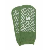 Single Tread Patient Safety Footwear with Terrycloth Exterior, 2X-Large, Green  PH58123GRN-Case