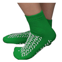 Double Tread Patient Safety Footwear with Terrycloth Exterior, 2X-Large, Green  PH68123GRN-Case