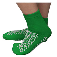 Double Tread Patient Safety Footwear with Terrycloth Interior, 2X-Large, Green  PH68125GRN-Pack(age)