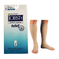 Relief Knee-High with Silicone Band, 20-30, X-Large, Full Calf, Open Toe, Beige  BI114752-Each