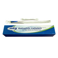 MTG Hydrophilic Coude Tip Catheter, 16 Fr, 16" Vinyl Catheter with Sterile Water Sachet and Handling Sleeve  NB81616-Box