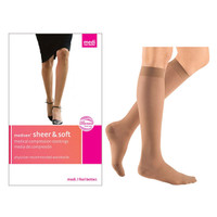 Mediven Sheer & Soft Calf, 30-40, Closed, Toffee, Size 3  NE43663-Each