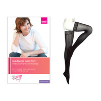 Mediven Comfort Thigh-High with Silicone Border, 30-40, Closed, Ebony, Size 1  NE48751-Each