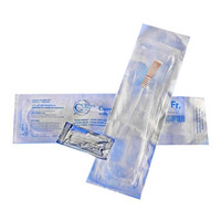 Cure Pocket Coude Catheter, 12 Fr, 16" Sterile Intermittent Catheter with Funnel End and Lubricant Packet, Latex-Free, DEHP-Free  CQM12ULC-Box