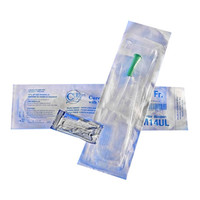 Cure Pocket Coude Catheter, 14 Fr, 16" Sterile Intermittent Catheter with Funnel End and Lubricant Packet, Latex-Free, DEHP-Free  CQM14ULC-Each