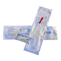 Cure Pocket Coude Catheter, 16 Fr, 16" Sterile Intermittent Catheter with Funnel End and Lubricant Packet, Latex-Free, DEHP-Free  CQM16ULC-Box