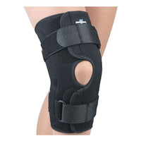 Safe-T-Sport Wrap-Around Hinged Knee Stabilizing Brace, Neoprene, X-Small, Black  BI37350XSMBLK-Each
