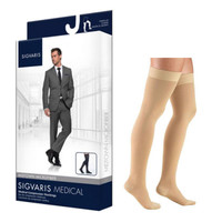 Midtown Microfiber Thigh-High with Grip-Top, 20-30, Large, Long, Closed, Tan/Khaki  SG822NLLM32-Each