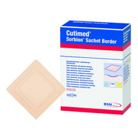Cutimed Sorbion Sachet Border 4" x 4" Total Size, 3" x 3" Pad Size  BI7323600-Box