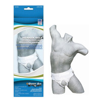 Sportaid Double Adjustable and Removable Hernia Truss, Men, White, Medium  SSSA1500WHIMD-Each