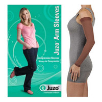 Juzo Soft Arm Sleeve with Silicone Border, 20-30, Regular, Chestnut, Size 2  JU2001CGRSB232-Each