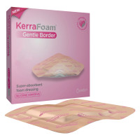 KerraFoam Gentle Border Absorbent Dressing, 6" x 6"  87CWL1132-Box
