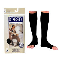 Men's Knee-High Ribbed Compression Socks Small, Black, 30-40 mmHg  BI115452-Each
