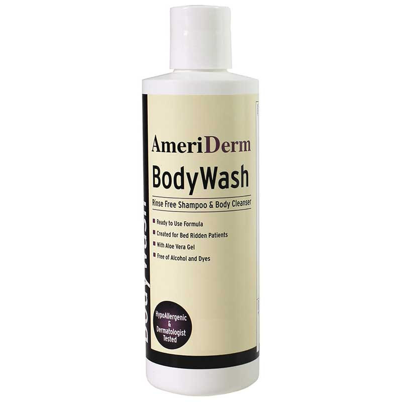 BodyWash RinseFree Shampoo and Body Cleanser, 8 oz. ADM265Case MAR