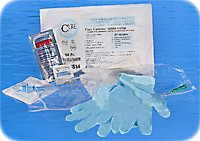 Cure Male 14 French Coude Closed system catheter kit 1500 mL  CQCS14C-Case