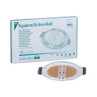 Tegaderm Hydrocolloid Dressing with Outer Clear Adhesive 4" x 4-3/4" Oval  8890001-Each