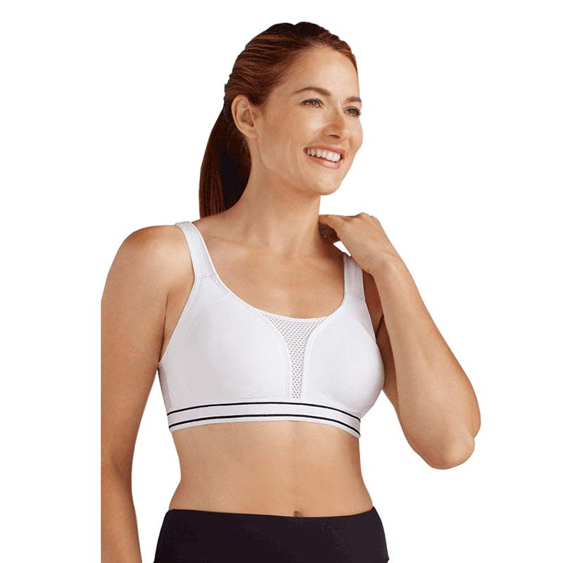 Amoena Performance Sports Bra, Soft Cup, with Adjustable Strap, Size 34D,  White Ref# 5265434DWH KU54109314-Each - MAR-J Medical Supply, Inc.