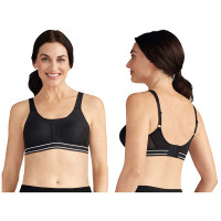 Amoena Performance Sports Bra, Soft Cup, with Adjustable Strap, Size 32A, Black Ref# 5265832ABK  KU54110301-Each