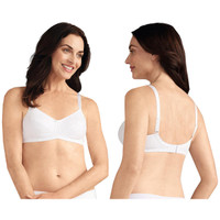 Amoena Dorothy Wire-Free Bra, Soft Cup, Size 34C, White Ref