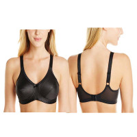 Amoena Rita Wire-Free Bra, Soft Cup, Size 46DD, Black Ref# 5200446DDBK  KU56613375-Each