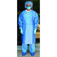 Chemotherapy Gown  Poly-Coated  X-Large  Blue  558201CG-Pack(age)