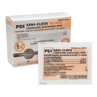 Sani-Cloth Bleach Germicidal Disposable Wipe, Large Individual Packet, 5 x 7  PYH58195-Box