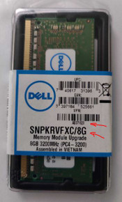 DELL LAPTOP / DESKTOP ORIGINAL MEMORY 8GB (1X8GB) 3200MHZ PC4-25600 NON ECC DDR4  SDRAM 1RX16 260-PIN SO-DIMM / MEMORIA ORIGINAL NEW DELL SNPKRVFXC/8G,AB371023,