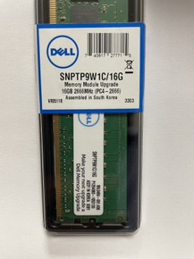 Dell Desktop Optiplex 3070 3080 SFF Compatible Memory16GB DDR4  2666MHZ NON-ECC CL19 X8 1.2V Unbuffered DIMM , 288-PIN / Memoria Compatible New Dell, SNPTP9W1C/16G, AA101753