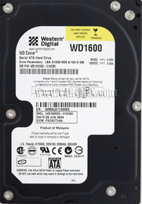 Dell Hard Drive Western Digital 160GB@7.2K RPM SATA-150 3.5 IN REFURBISHED DELL WD1600SD, WD1602ABKS