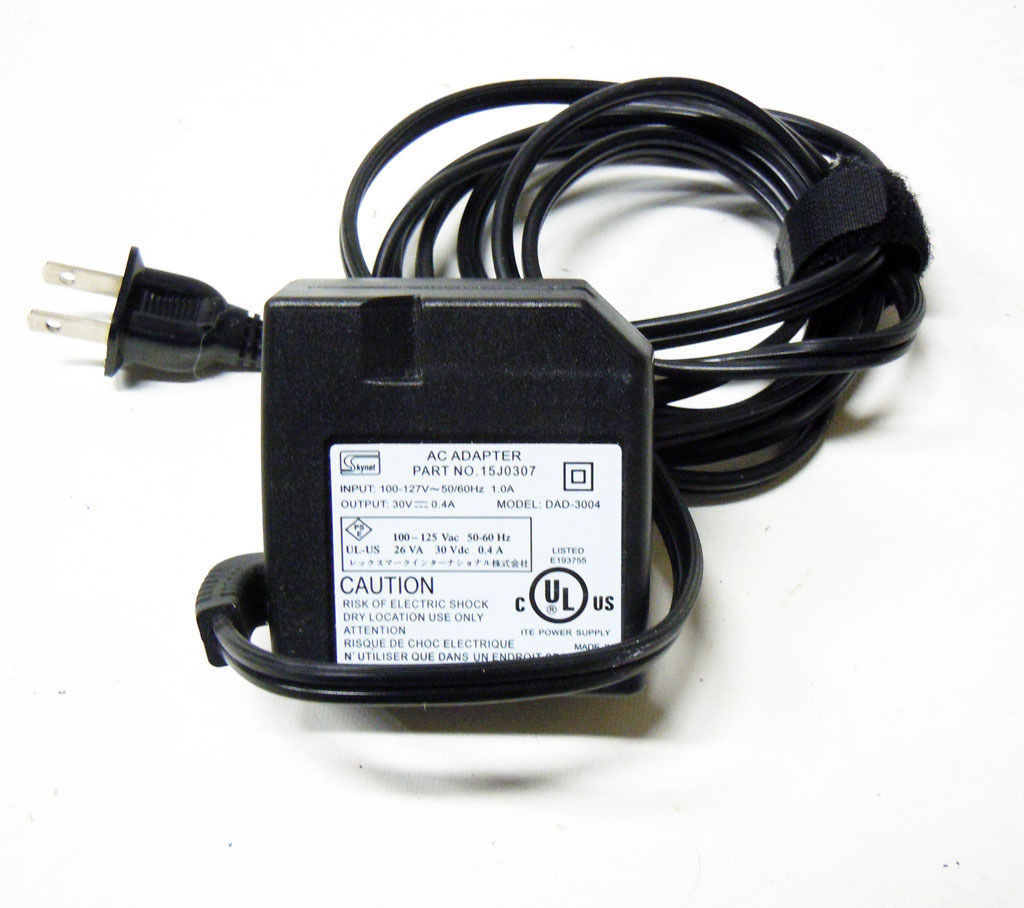 DELL IMPRESORA 920 720 LEXMARK X2250 X1270 X1240 AC ADAPTER POWER SUPPLY  SKYNET 15J0307 AC / DC 30V 400MA REFURBISHED DELL DAD-3004, T0528 - CARCMEX