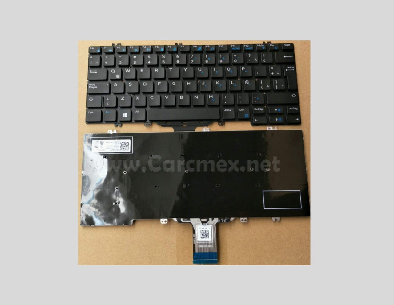 DELL Laptop Latitude 5280 5288 5289 7280 ORIGINAL Keyboard Spanish  Non-Backlit/ Teclado en Español NO Iluminado NEW DELL 7VPH5, PK131S53A22,  DLM16C76LA6698 - CARCMEX