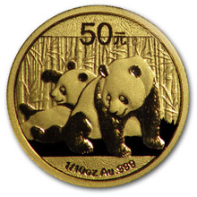 2010  1/10 oz. 50 Yuan   First Strike    Gold Panda PCGS MS70