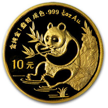 1991  1/10 oz. 10 Yuan   Large Date    Gold Panda NGC MS69