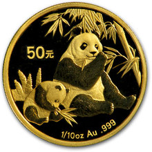 2007  1/10 oz. 50 Yuan       Gold Panda NGC MS69