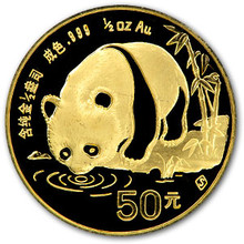 1987  1/2 oz. 50 Yuan   S    Gold Panda NGC MS69