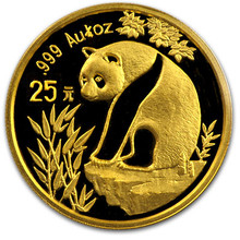 1993  1/4 oz. 25 Yuan   Small Date    Gold Panda NGC MS69