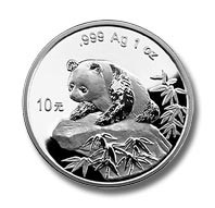 1999  1 oz. 10 Yuan   Small Date    Silver Panda NGC MS69