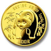 1986  1 oz. 100 Yuan       Gold Panda NGC MS69