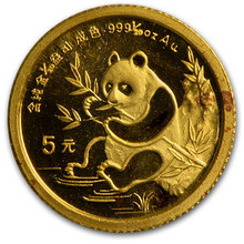 1991  1/20 oz. 5 Yuan   Small Date    Gold Panda NGC MS69