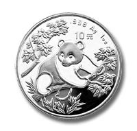 1992  1 oz. 10 Yuan   Small Date    Silver Panda NGC MS68