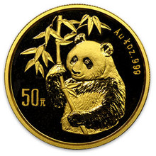 1995  1/2 oz. 50 Yuan   Small Date    Gold Panda NGC MS69