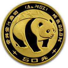 1983  1/2 oz. 50 Yuan       Gold Panda NGC MS68