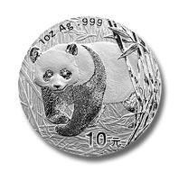 2002  1 oz. 10 Yuan       Silver Panda PCGS MS70