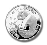 1993  1 oz. 10 Yuan   Small Date    Silver Panda NGC MS69