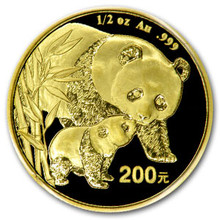 2004  1/2 oz. 200 Yuan       Gold Panda PCGS MS69